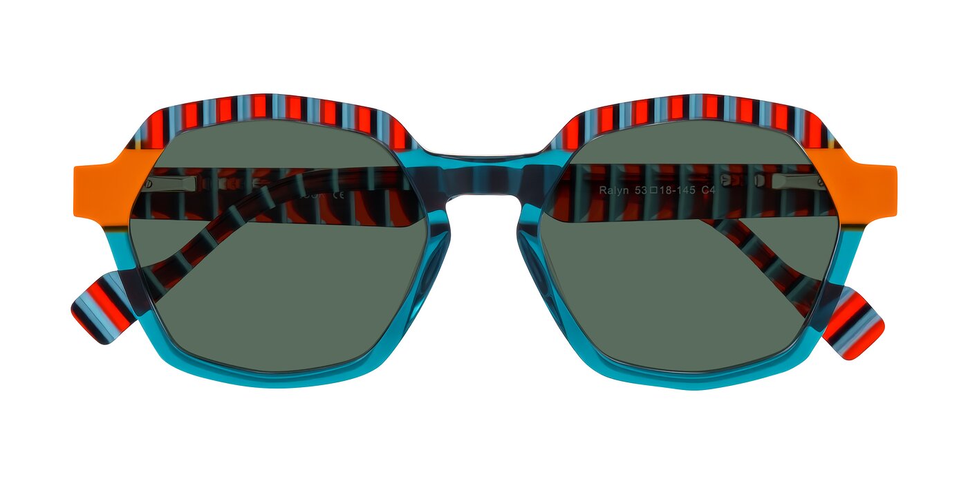 Ralyn - Teal Ember Polarized Sunglasses