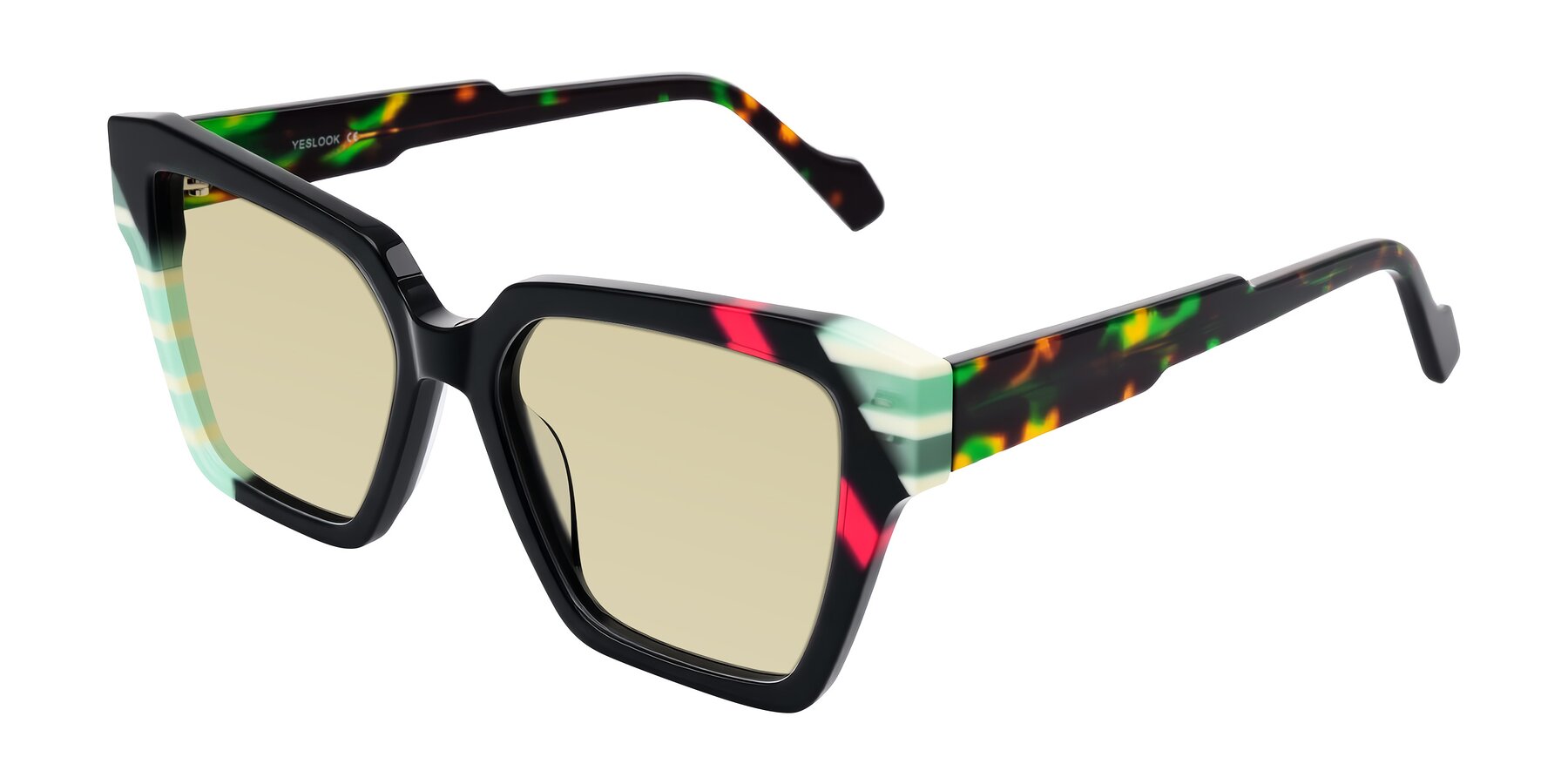 Angle of Widvale in Onyx Mosaic with Light Champagne Tinted Lenses