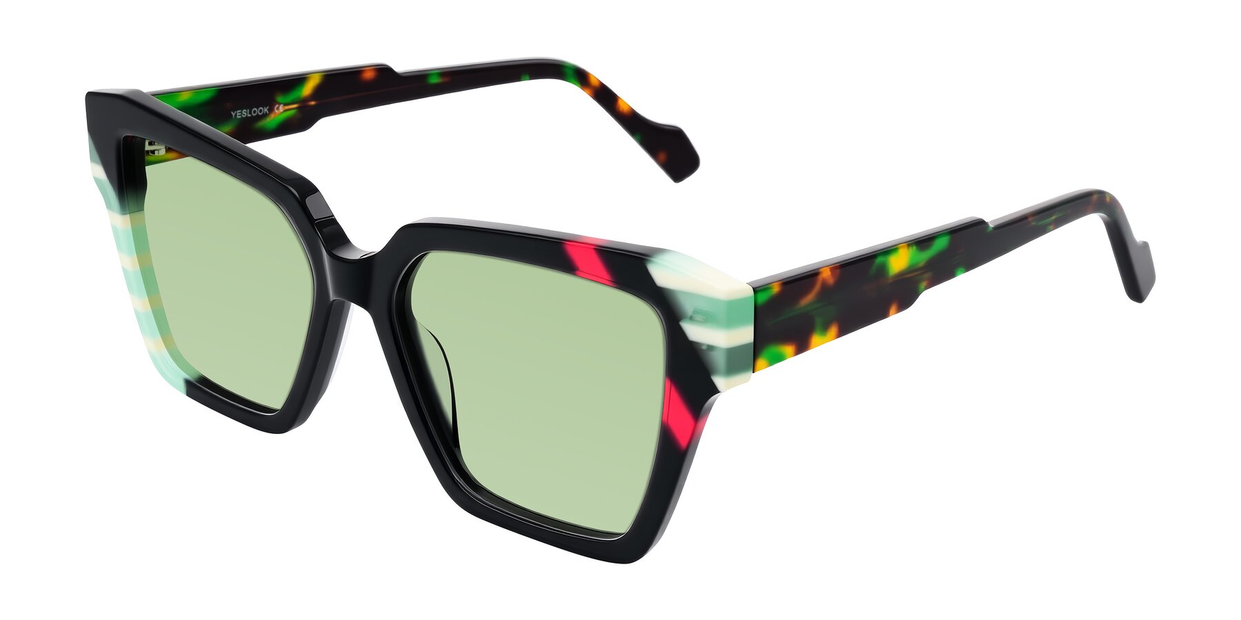 Angle of Widvale in Onyx Mosaic with Medium Green Tinted Lenses