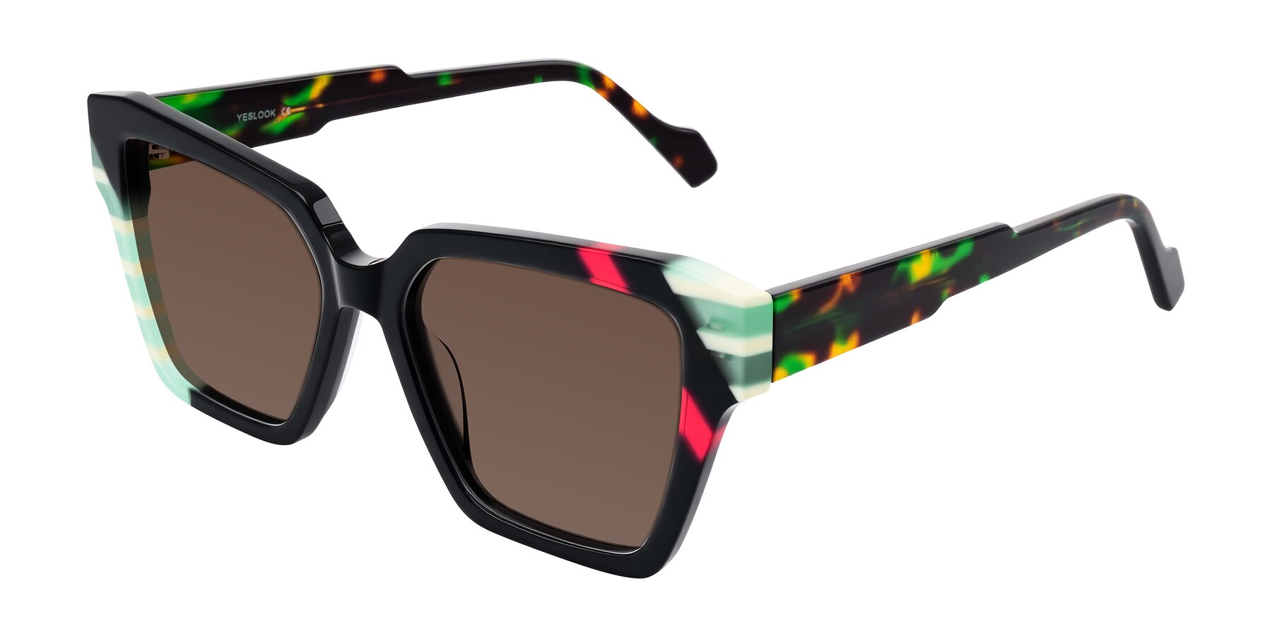 Angle of Widvale in Onyx Mosaic with Brown Tinted Lenses