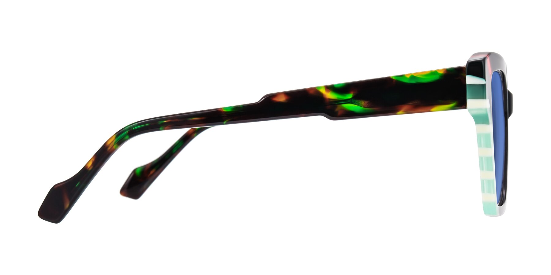 Side of Widvale in Onyx Mosaic with Blue Tinted Lenses