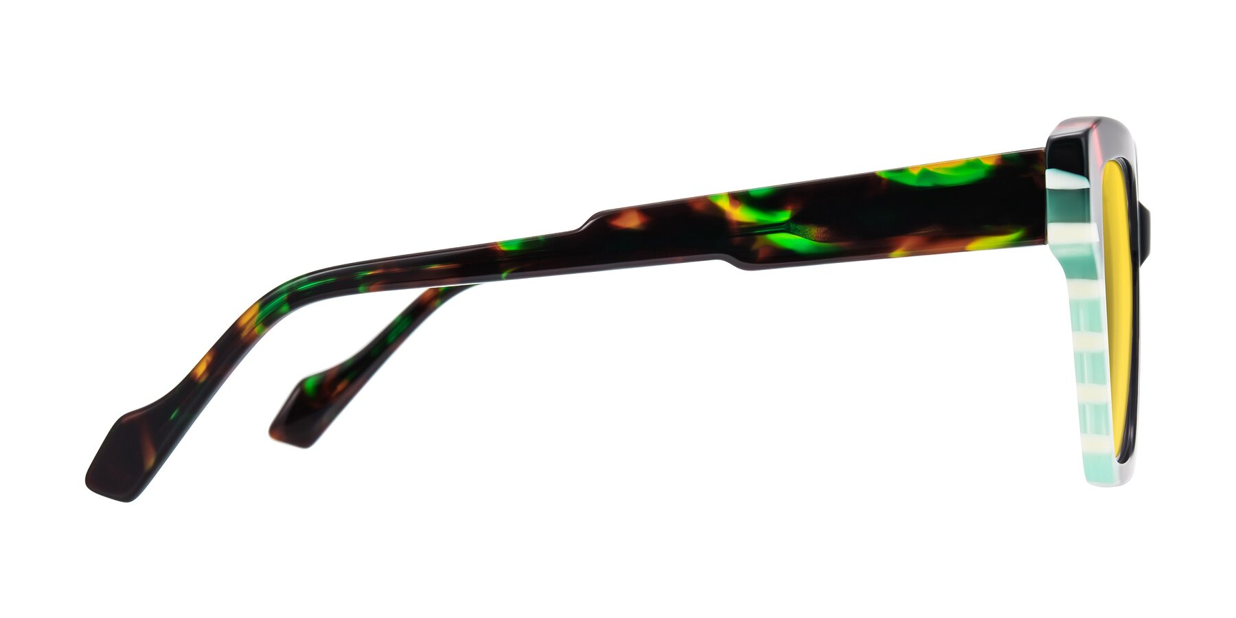 Side of Widvale in Onyx Mosaic with Yellow Tinted Lenses