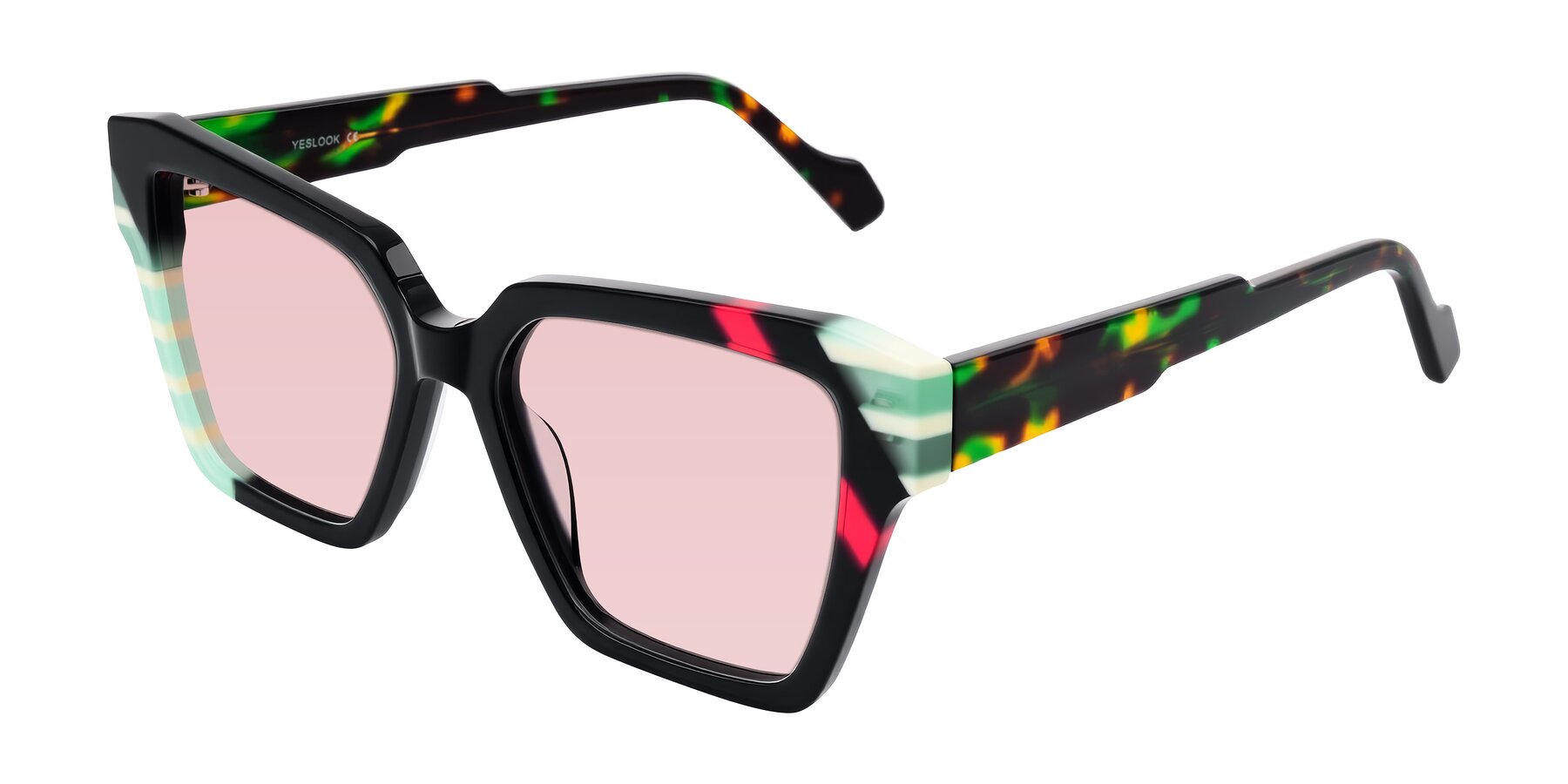 Angle of Widvale in Onyx Mosaic with Light Garnet Tinted Lenses