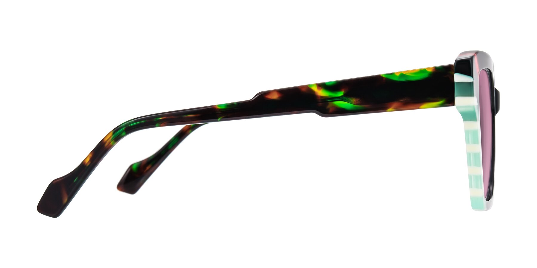 Side of Widvale in Onyx Mosaic with Medium Wine Tinted Lenses