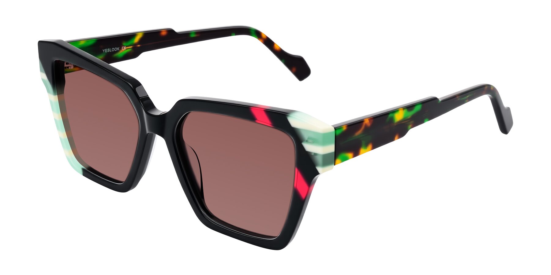 Angle of Widvale in Onyx Mosaic with Garnet Tinted Lenses