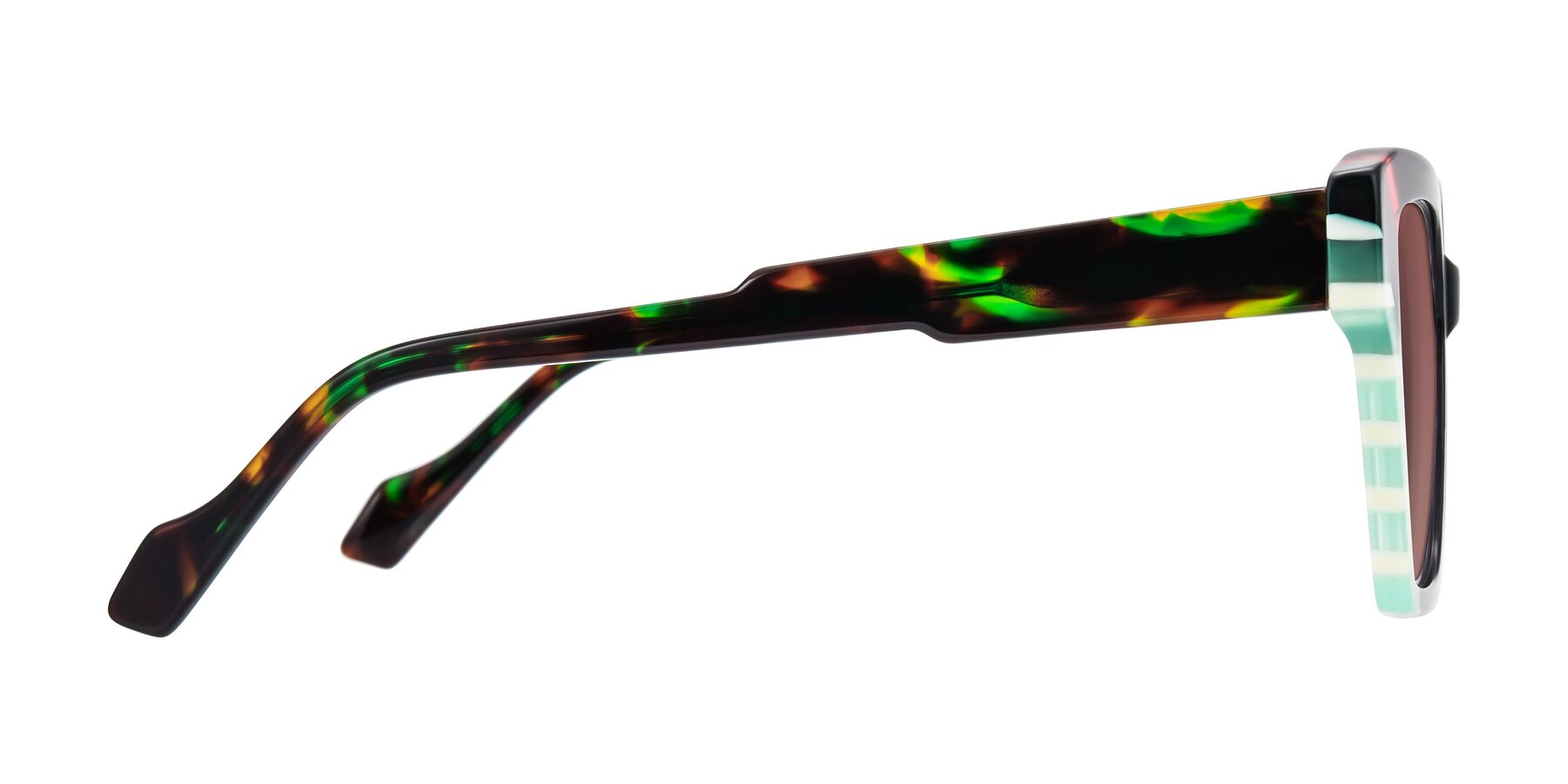 Side of Widvale in Onyx Mosaic with Garnet Tinted Lenses
