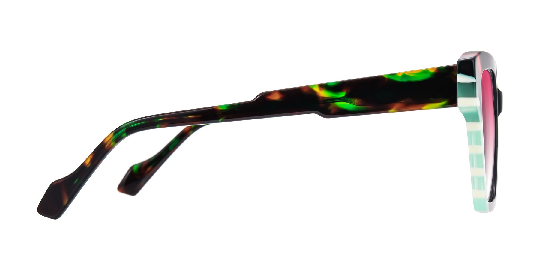 Side of Widvale in Onyx Mosaic with Pink Gradient Lenses