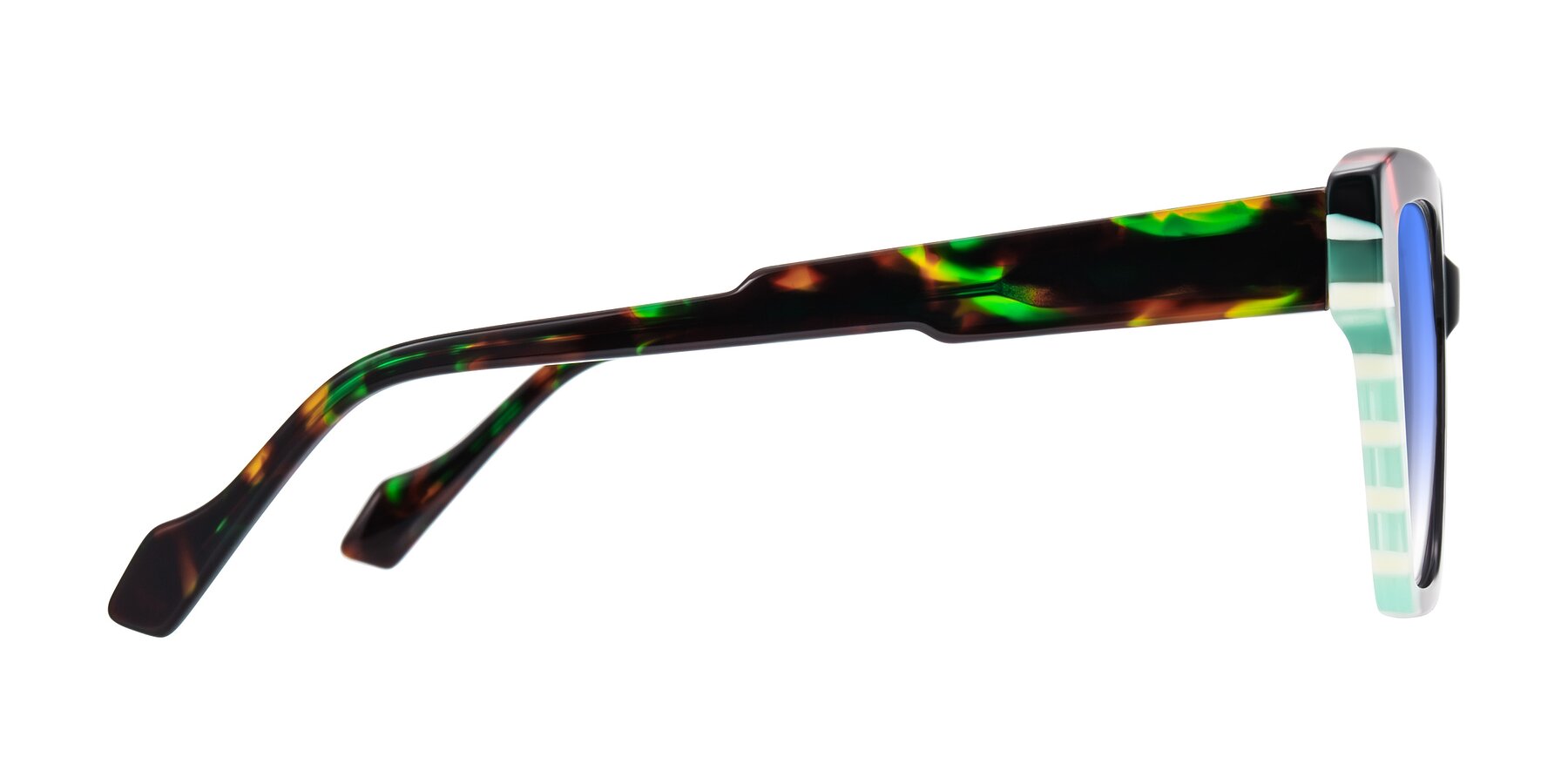 Side of Widvale in Onyx Mosaic with Blue Gradient Lenses