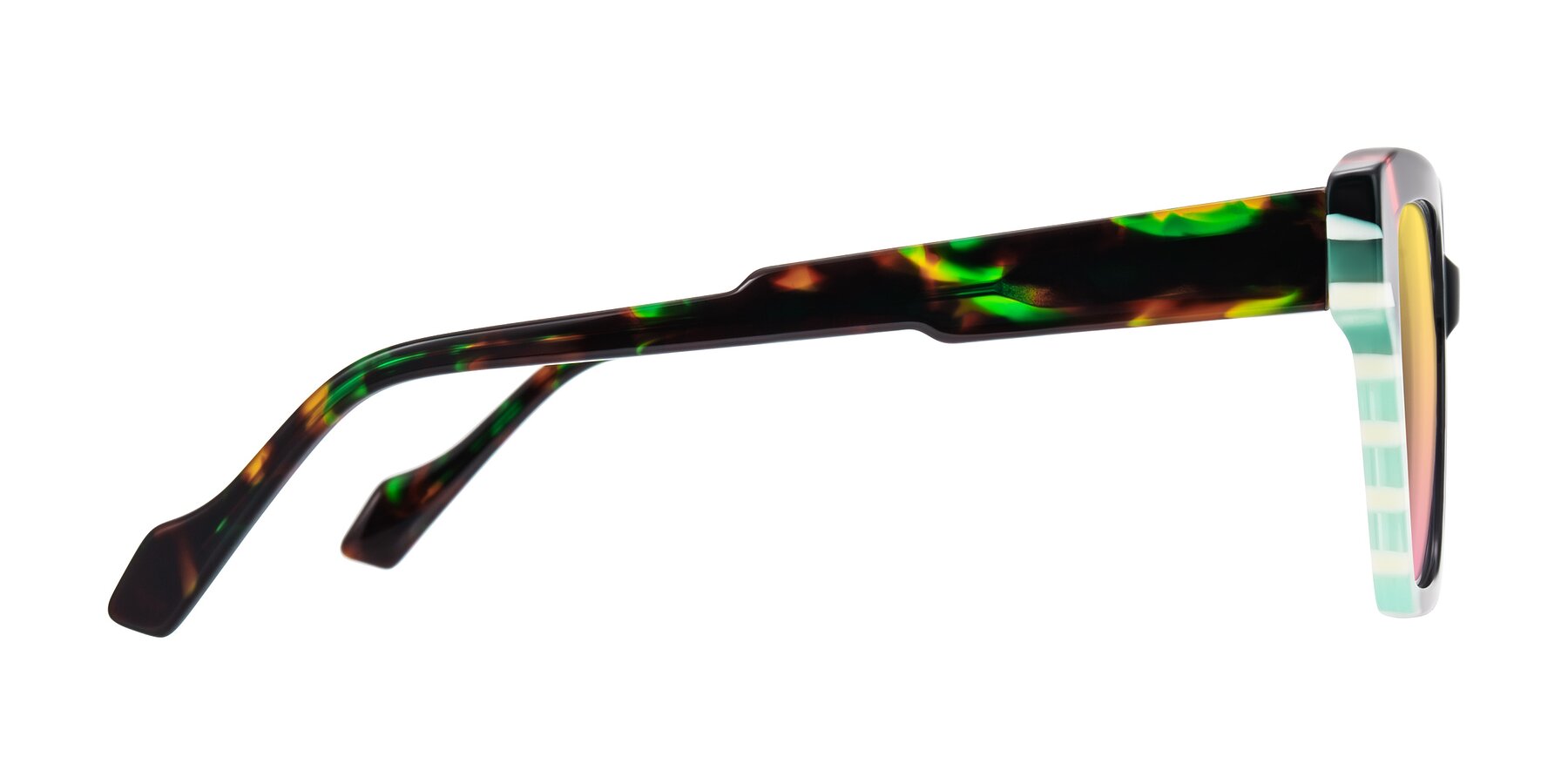 Side of Widvale in Onyx Mosaic with Yellow / Pink Gradient Lenses