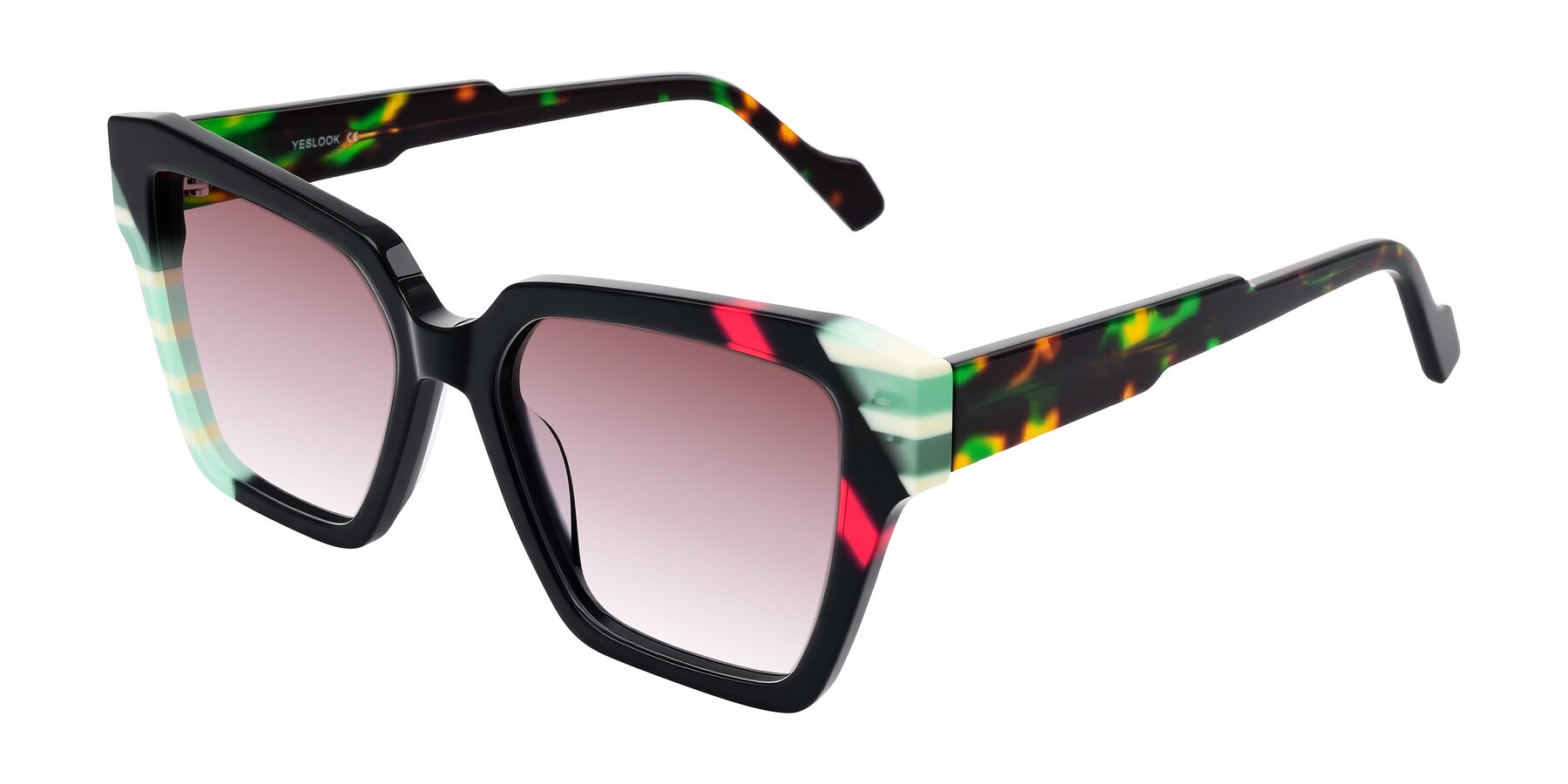 Angle of Widvale in Onyx Mosaic with Garnet Gradient Lenses