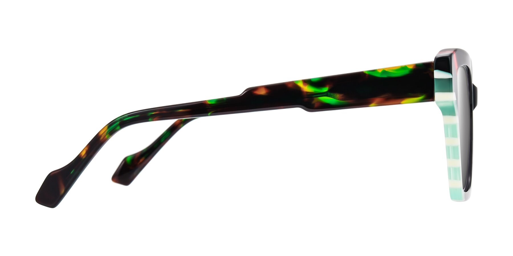 Side of Widvale in Onyx Mosaic with Silver Mirrored Lenses