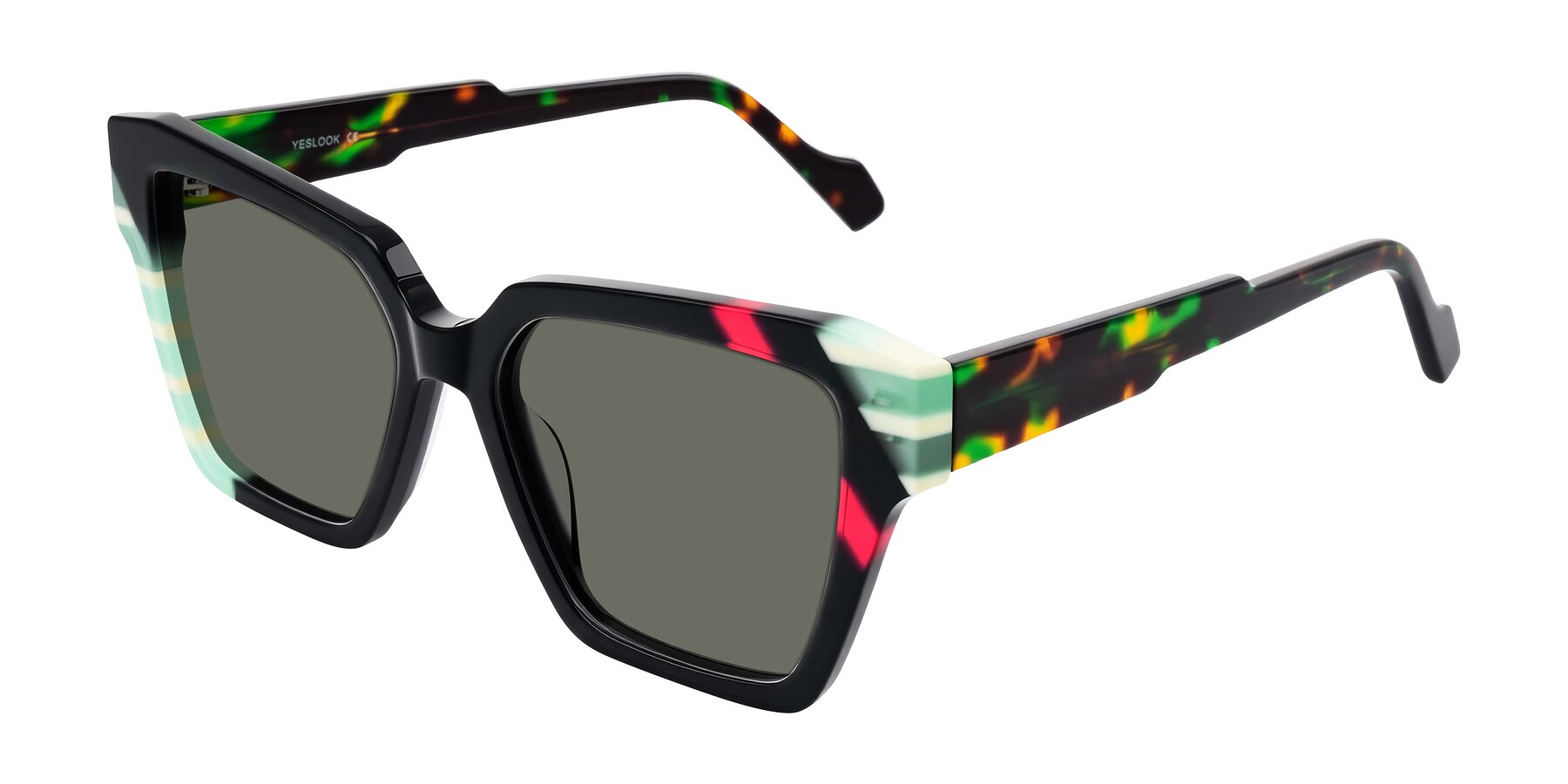 Angle of Widvale in Onyx Mosaic with Gray Polarized Lenses