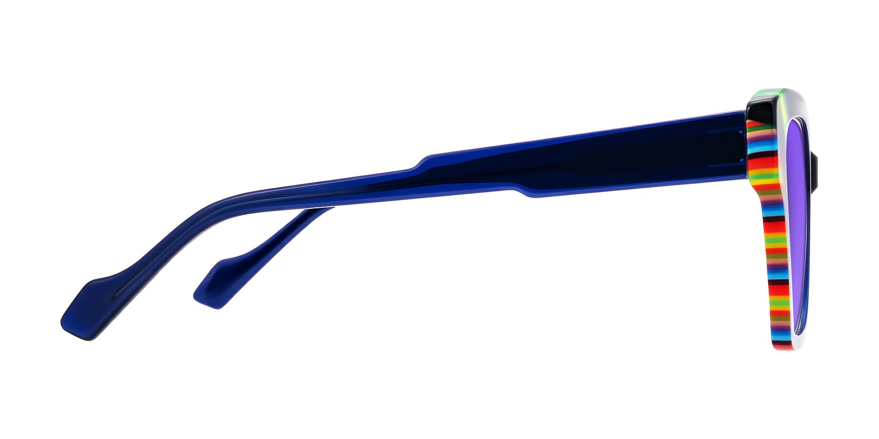 Side of Widvale in Indigo Deco with Purple Tinted Lenses