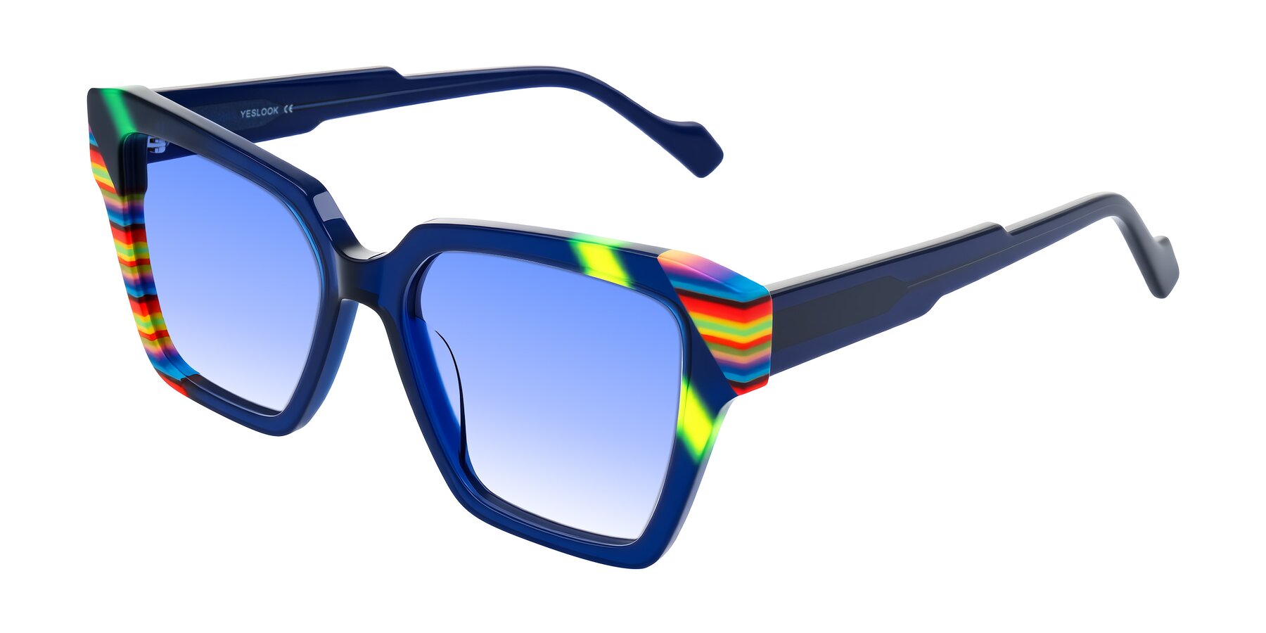 Angle of Widvale in Indigo Deco with Blue Gradient Lenses