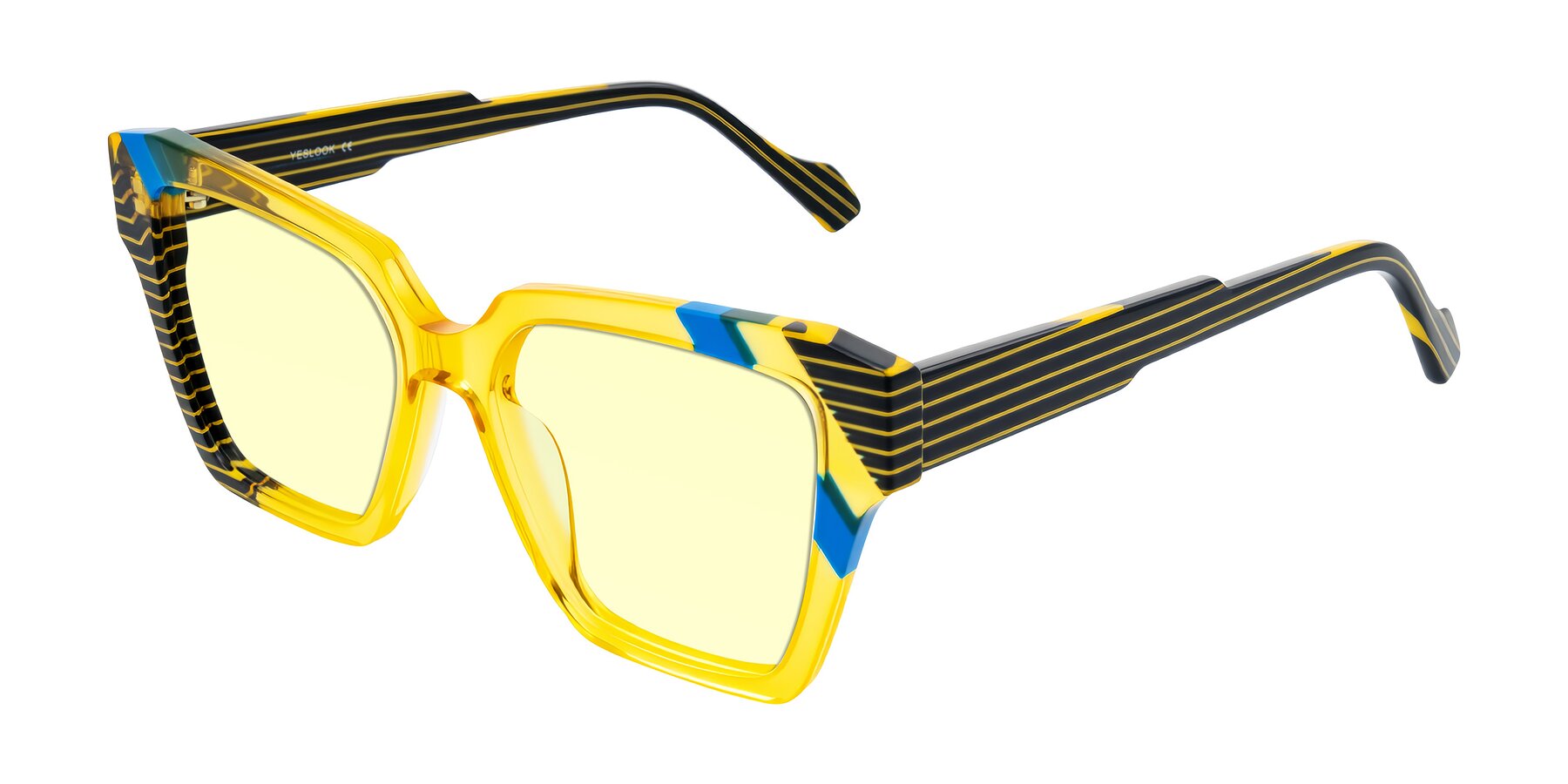 Angle of Widvale in Amber Deco with Light Yellow Tinted Lenses