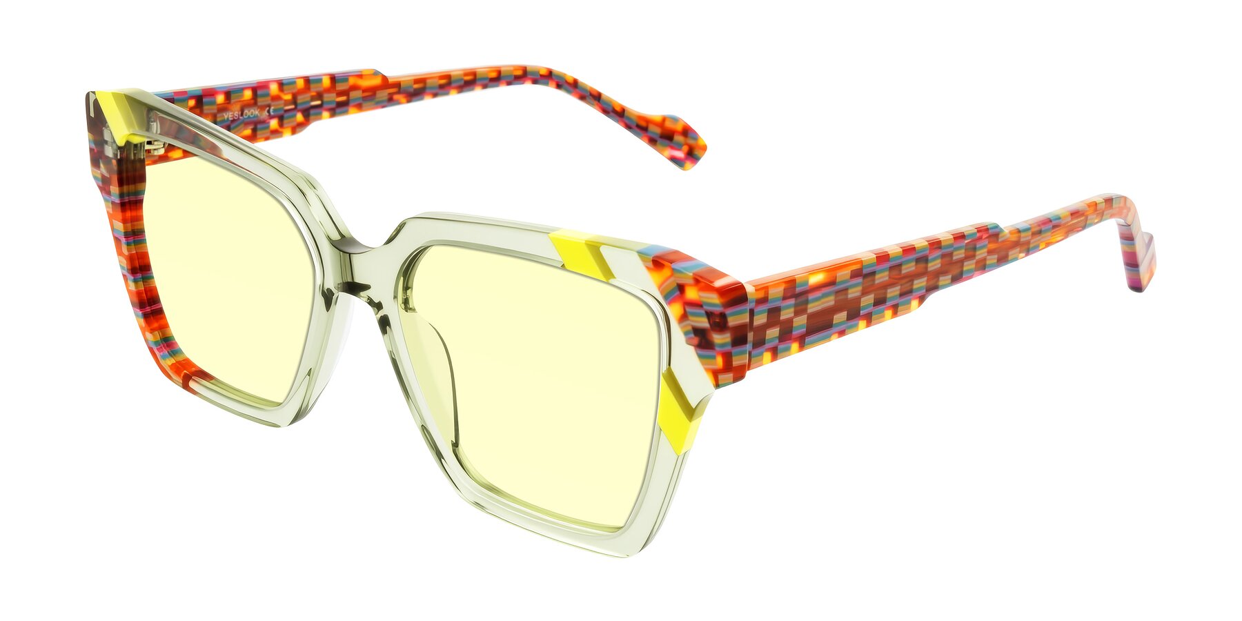 Angle of Widvale in Sage Mosaic with Light Yellow Tinted Lenses