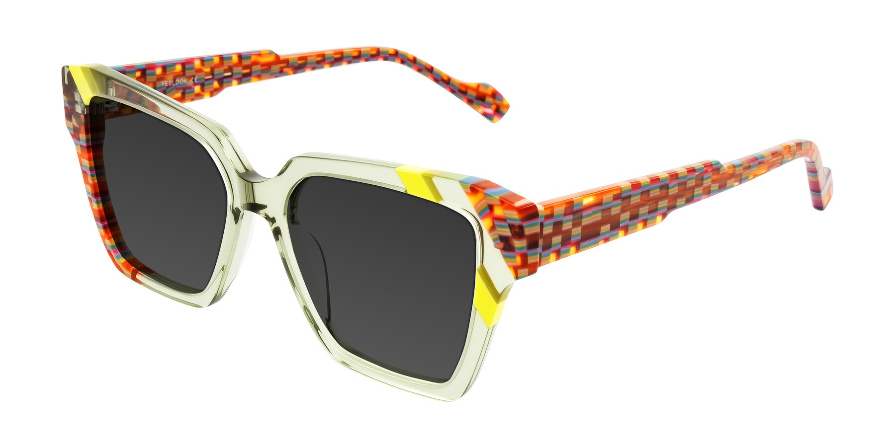 Angle of Widvale in Sage Mosaic with Gray Tinted Lenses