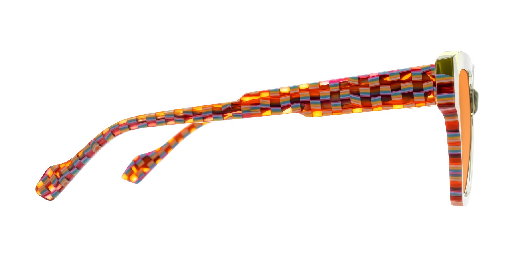 Side of Widvale in Sage Mosaic with Orange Tinted Lenses