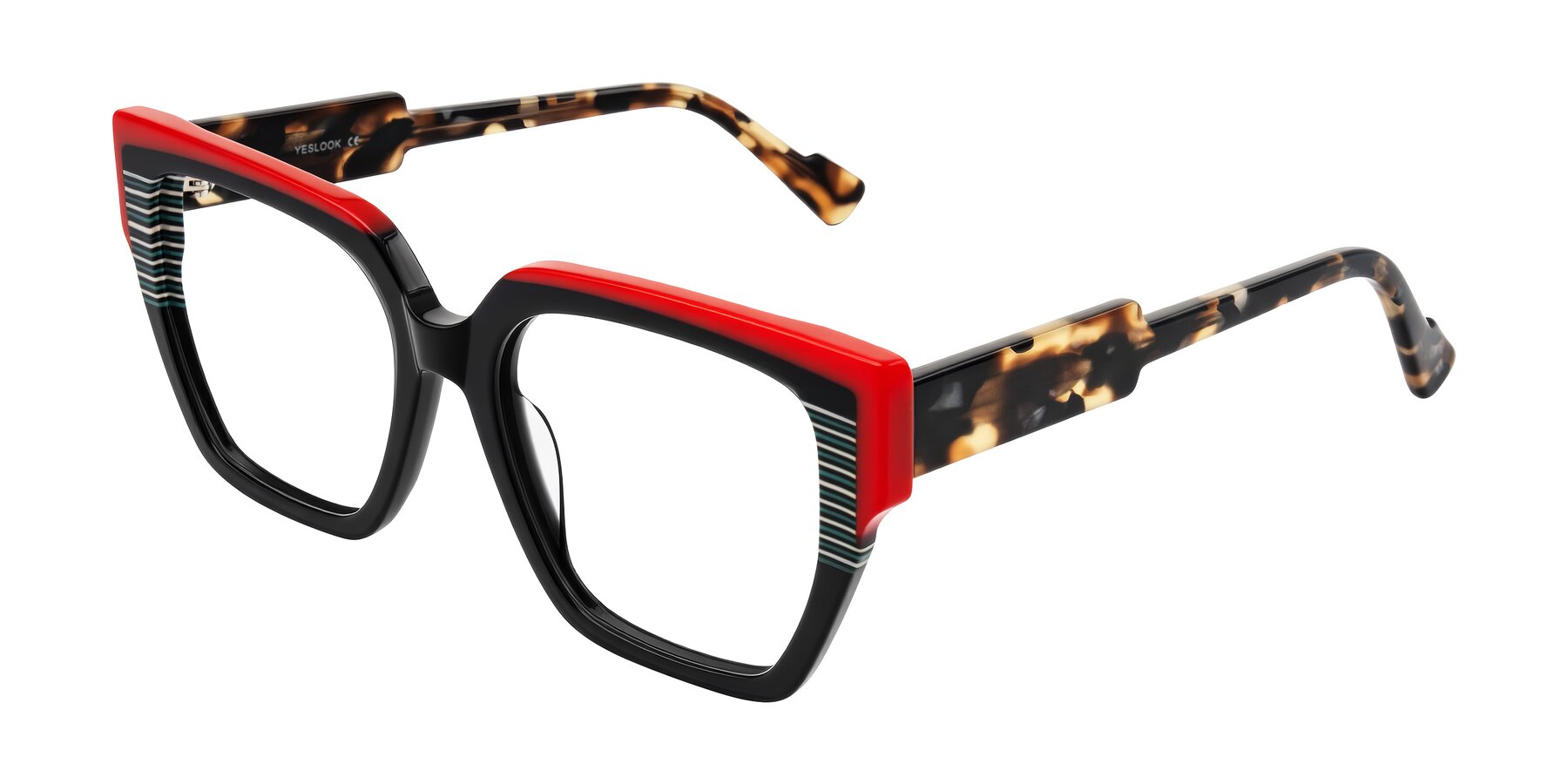 Angle of Delph in Crimson Track with Clear Eyeglass Lenses