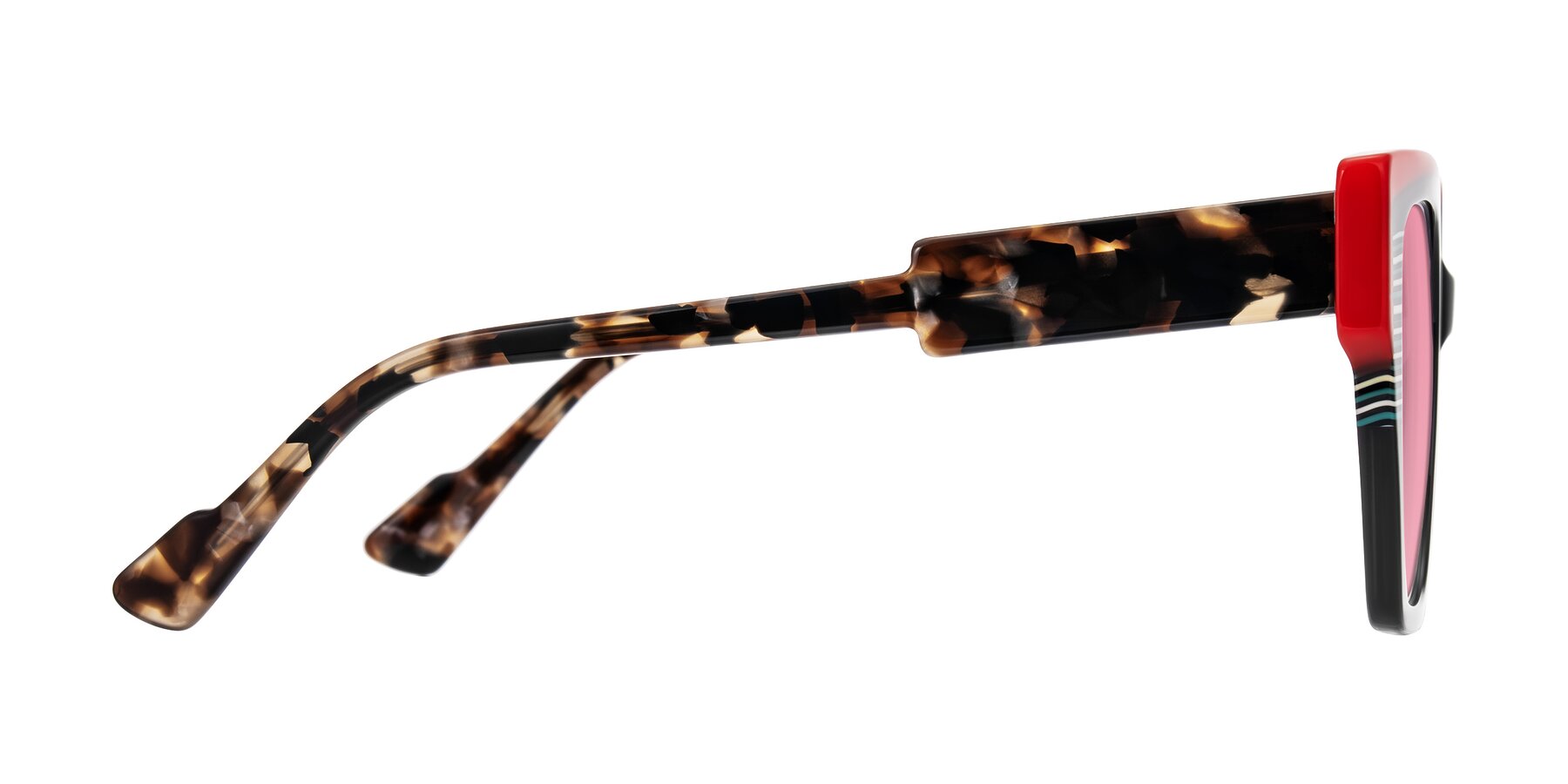 Side of Delph in Crimson Track with Pink Tinted Lenses