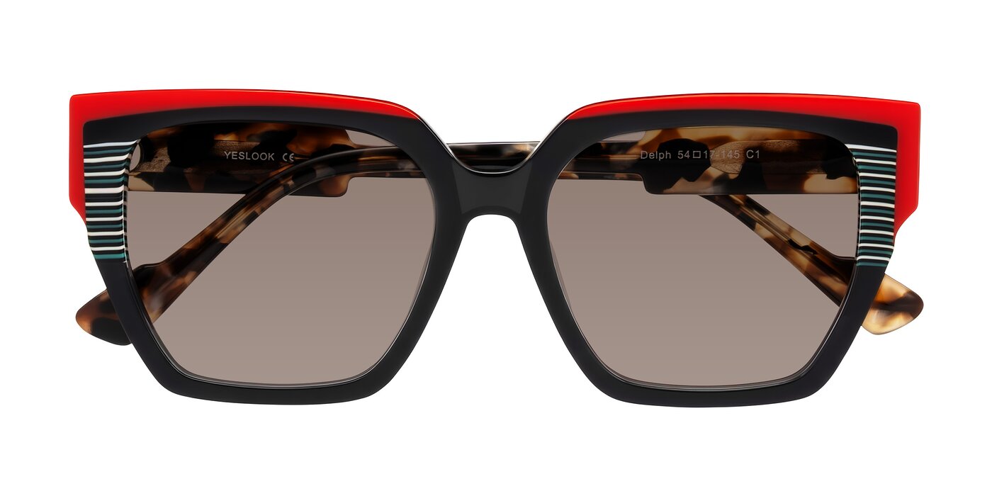 Delph - Crimson Track Tinted Sunglasses