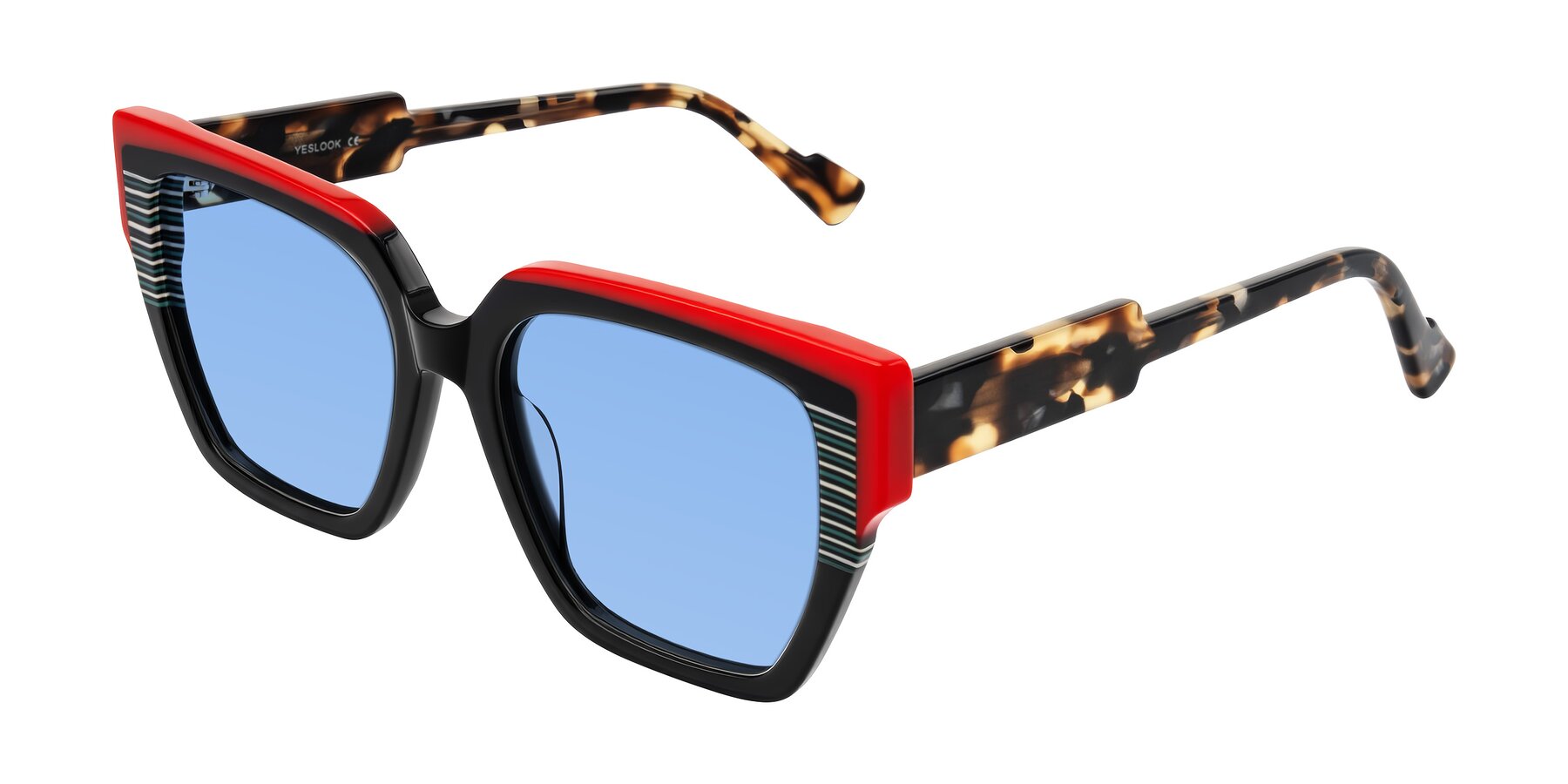 Angle of Delph in Crimson Track with Medium Blue Tinted Lenses