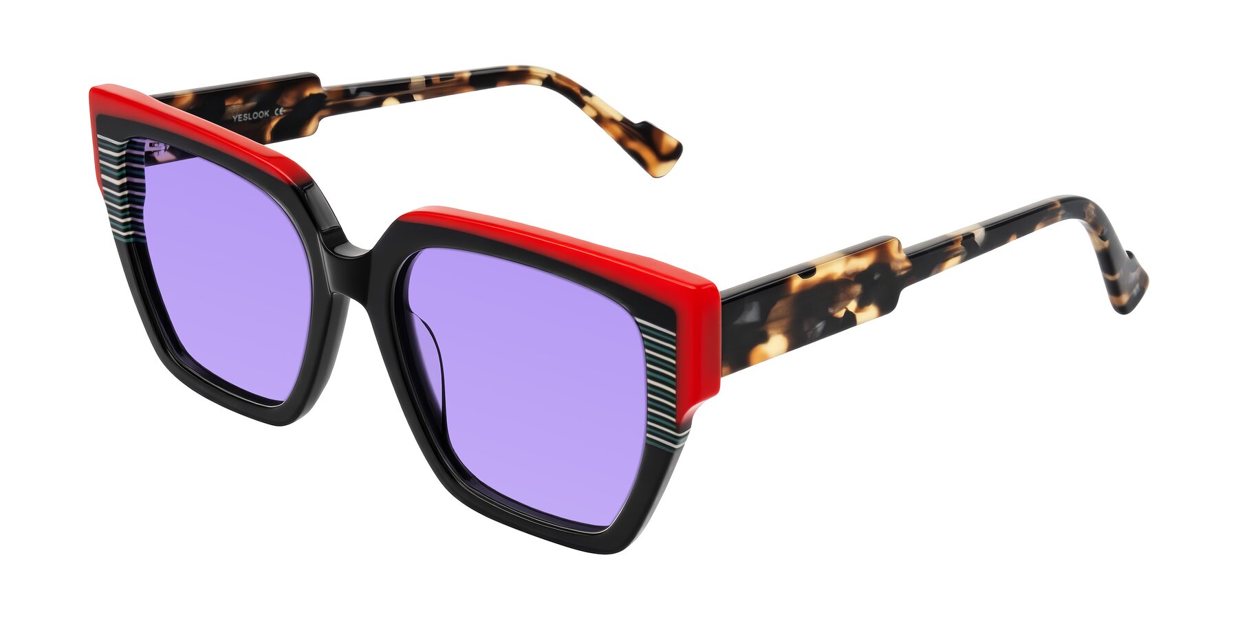 Angle of Delph in Crimson Track with Medium Purple Tinted Lenses