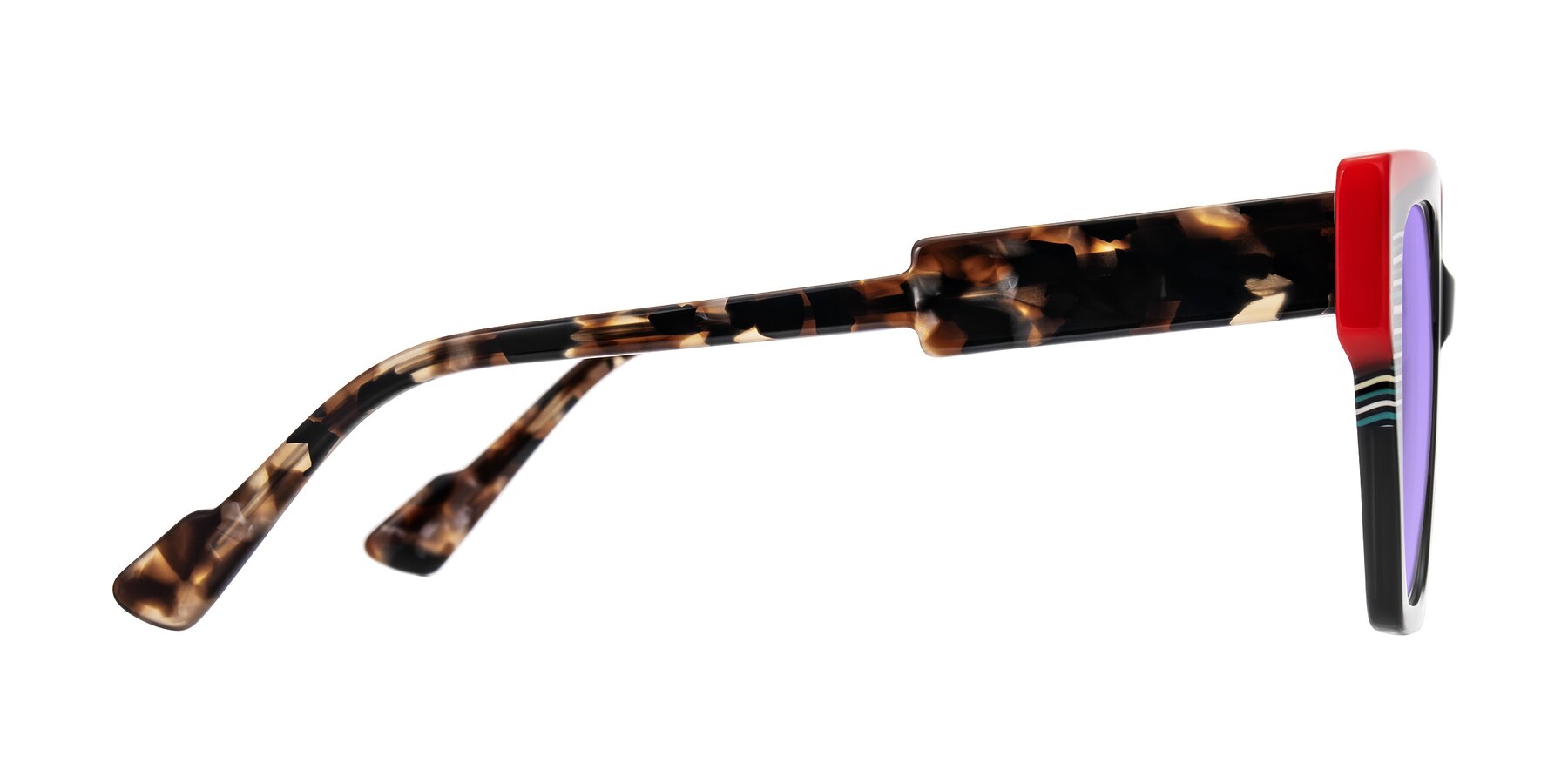 Side of Delph in Crimson Track with Medium Purple Tinted Lenses