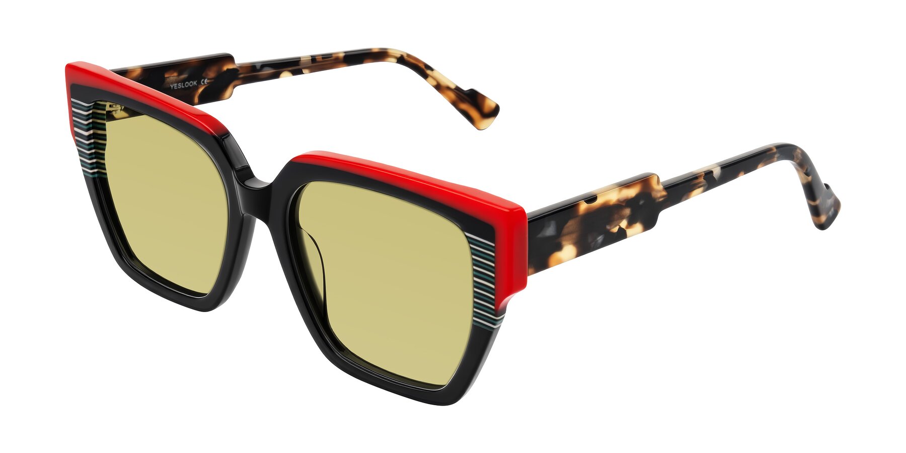 Angle of Delph in Crimson Track with Medium Champagne Tinted Lenses
