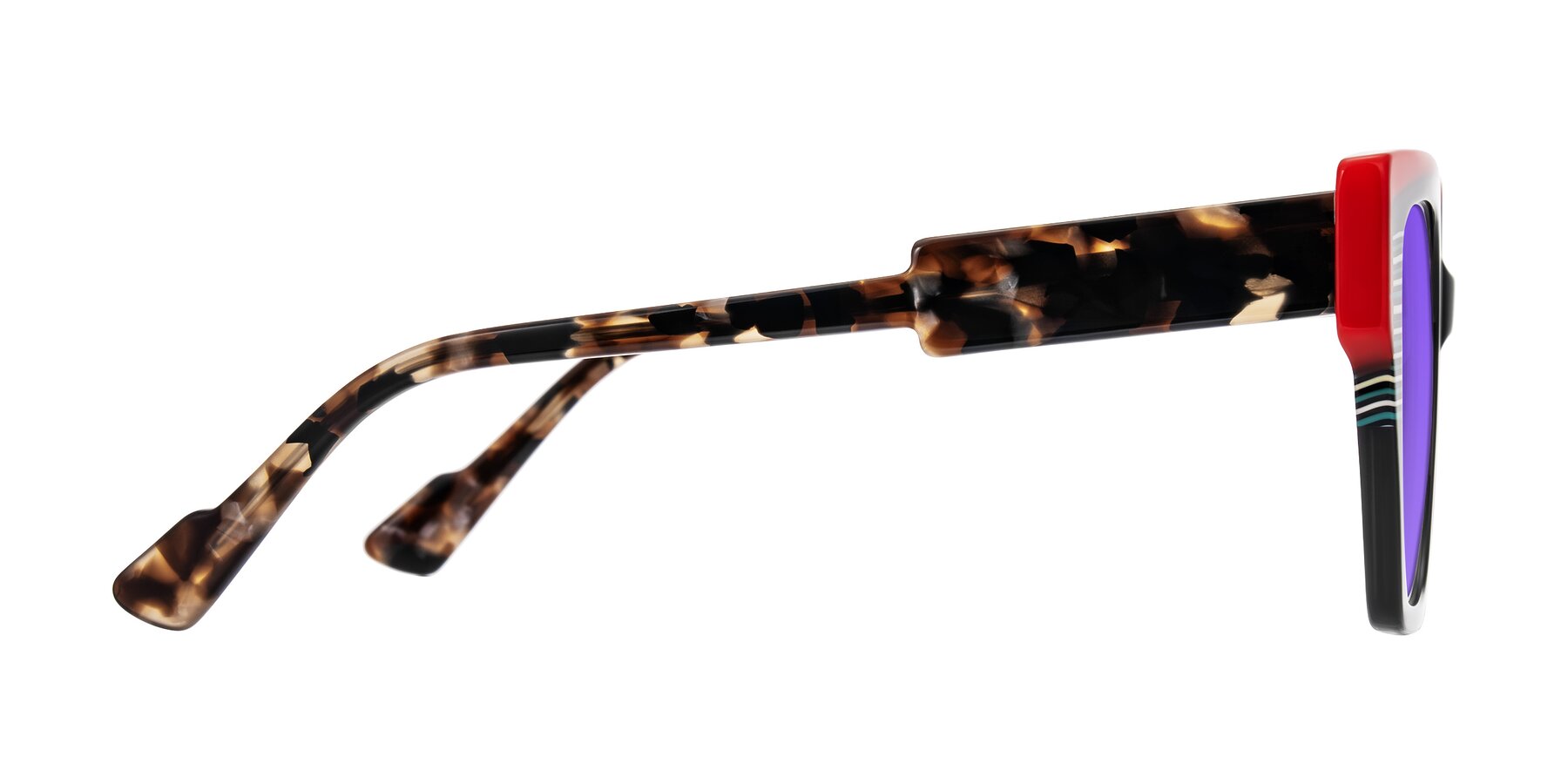 Side of Delph in Crimson Track with Purple Tinted Lenses