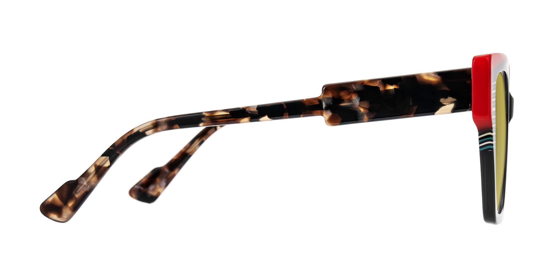 Side of Delph in Crimson Track with Champagne Tinted Lenses