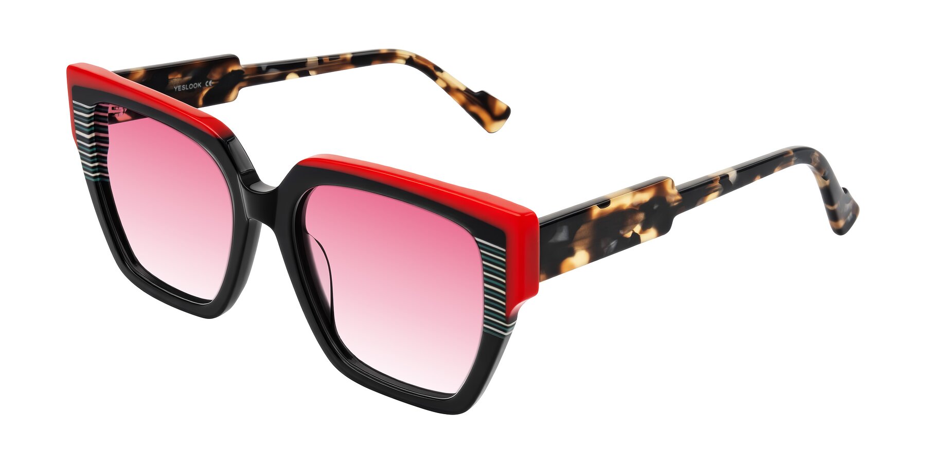 Angle of Delph in Crimson Track with Pink Gradient Lenses