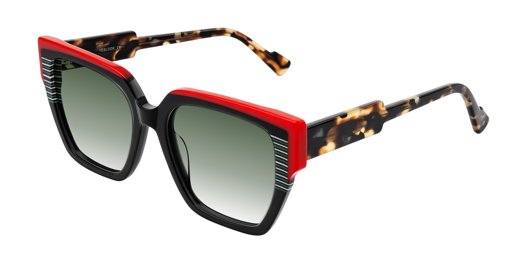 Angle of Delph in Crimson Track with Green Gradient Lenses