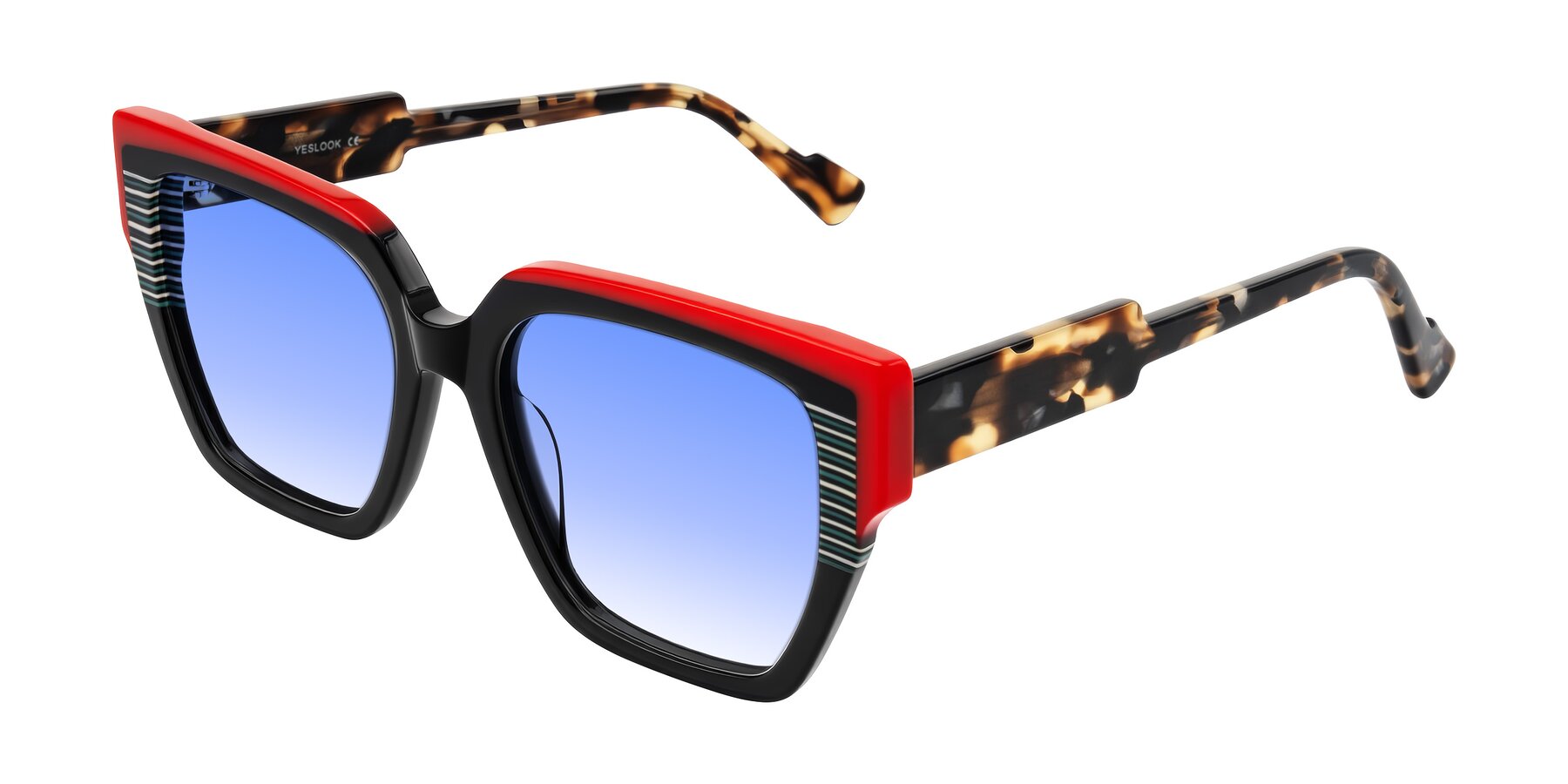 Angle of Delph in Crimson Track with Blue Gradient Lenses