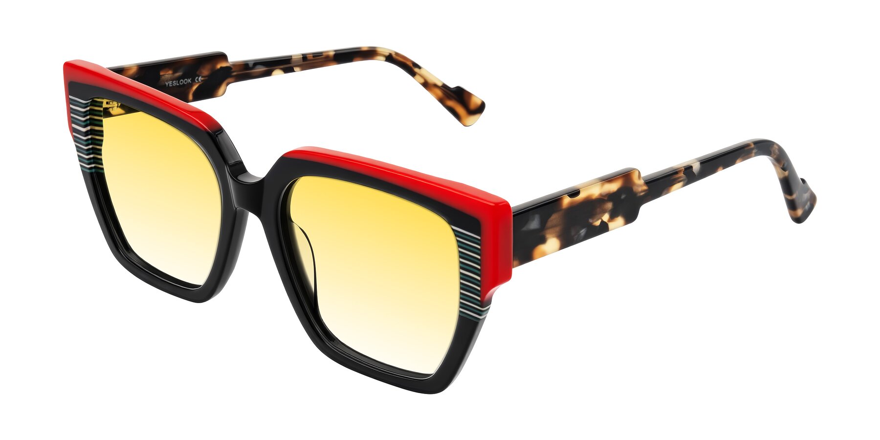 Angle of Delph in Crimson Track with Yellow Gradient Lenses