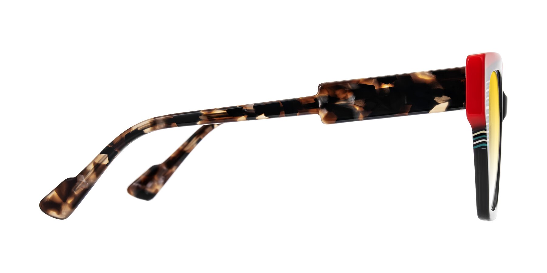 Side of Delph in Crimson Track with Yellow Gradient Lenses