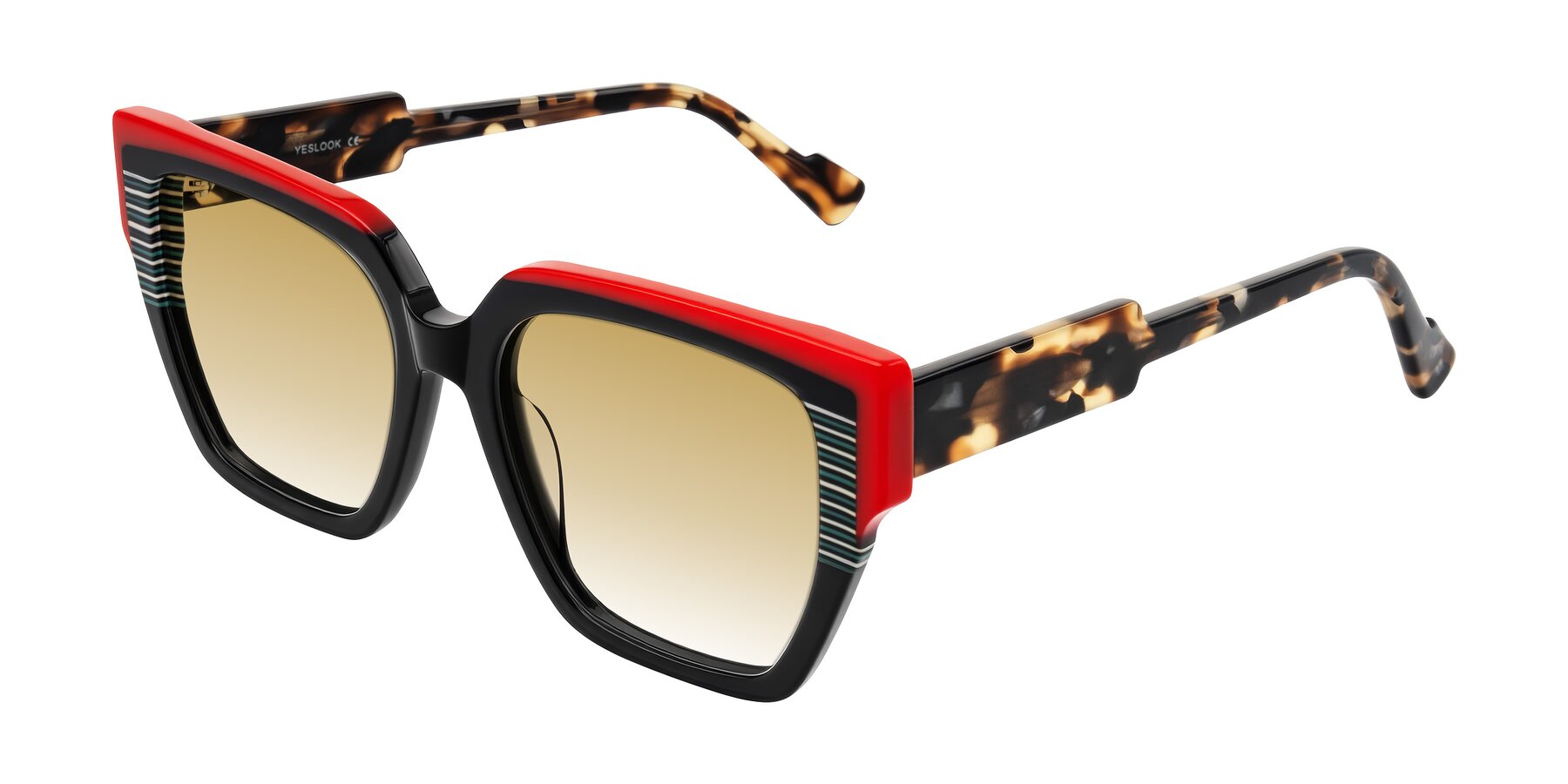 Angle of Delph in Crimson Track with Champagne Gradient Lenses