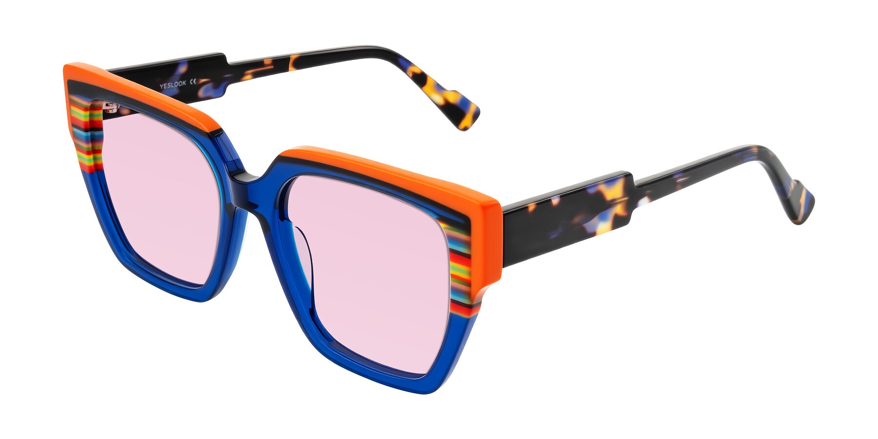 Angle of Delph in Cobalt Sprint with Light Pink Tinted Lenses