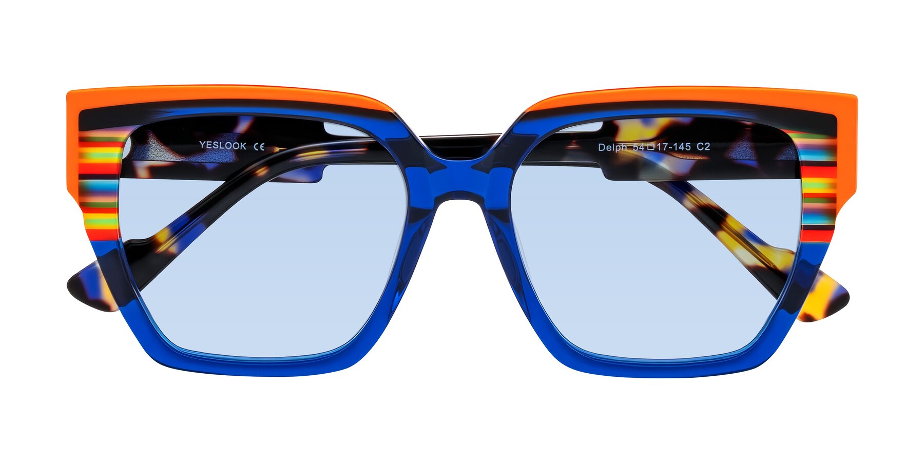 Folded Front of Delph in Cobalt Sprint with Light Blue Tinted Lenses