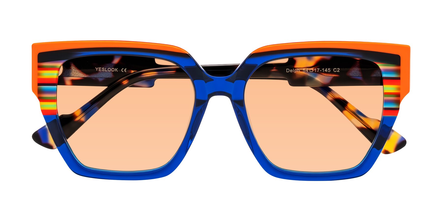Folded Front of Delph in Cobalt Sprint with Light Orange Tinted Lenses