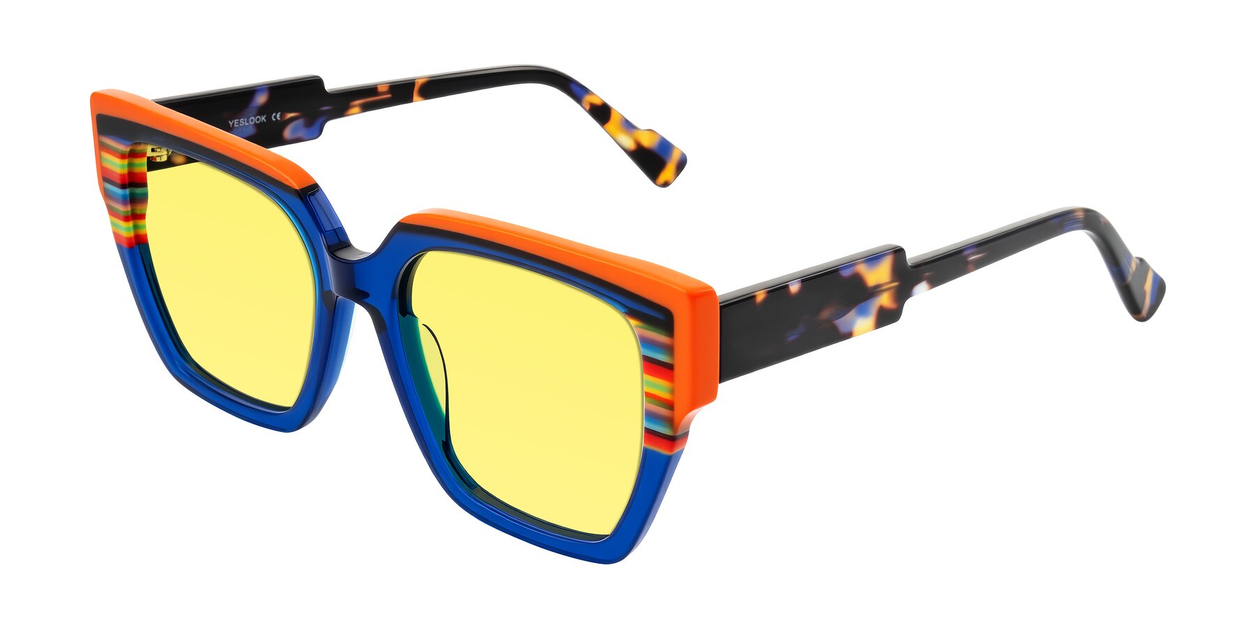 Angle of Delph in Cobalt Sprint with Medium Yellow Tinted Lenses