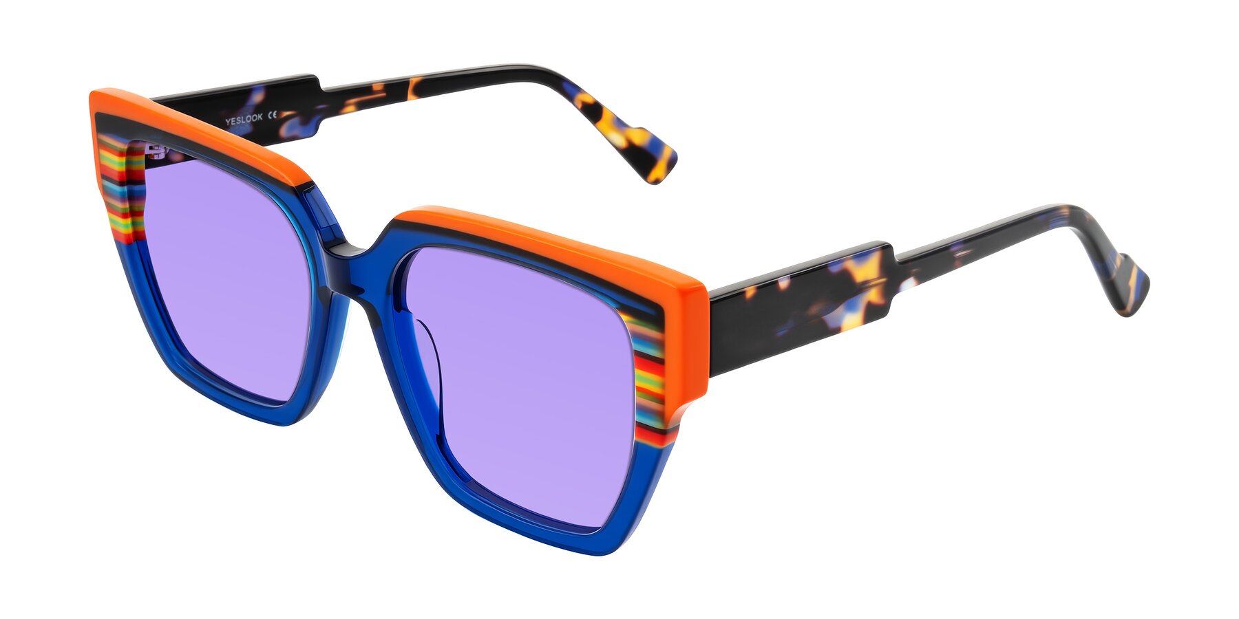 Angle of Delph in Cobalt Sprint with Medium Purple Tinted Lenses