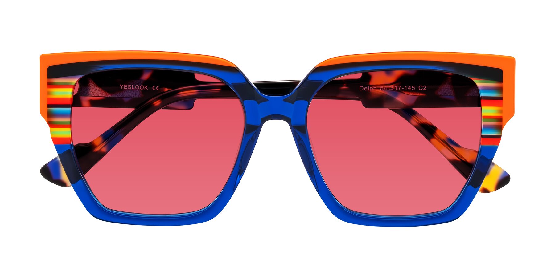 Folded Front of Delph in Cobalt Sprint with Red Tinted Lenses