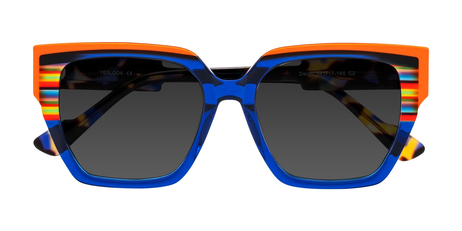 Folded Front of Delph in Cobalt Sprint with Gray Tinted Lenses