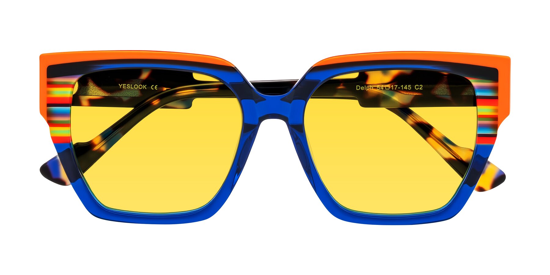Folded Front of Delph in Cobalt Sprint with Yellow Tinted Lenses