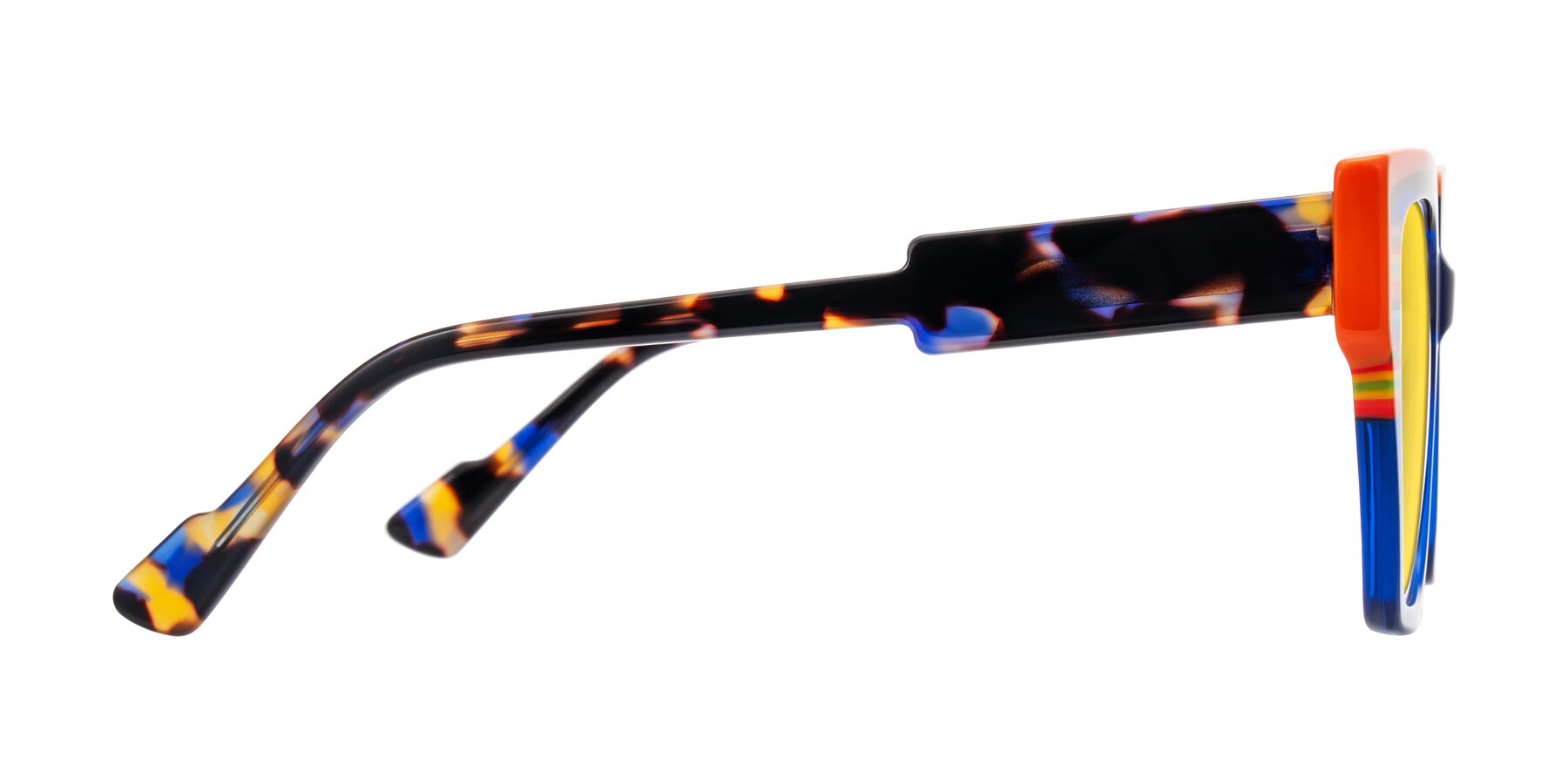 Side of Delph in Cobalt Sprint with Yellow Tinted Lenses