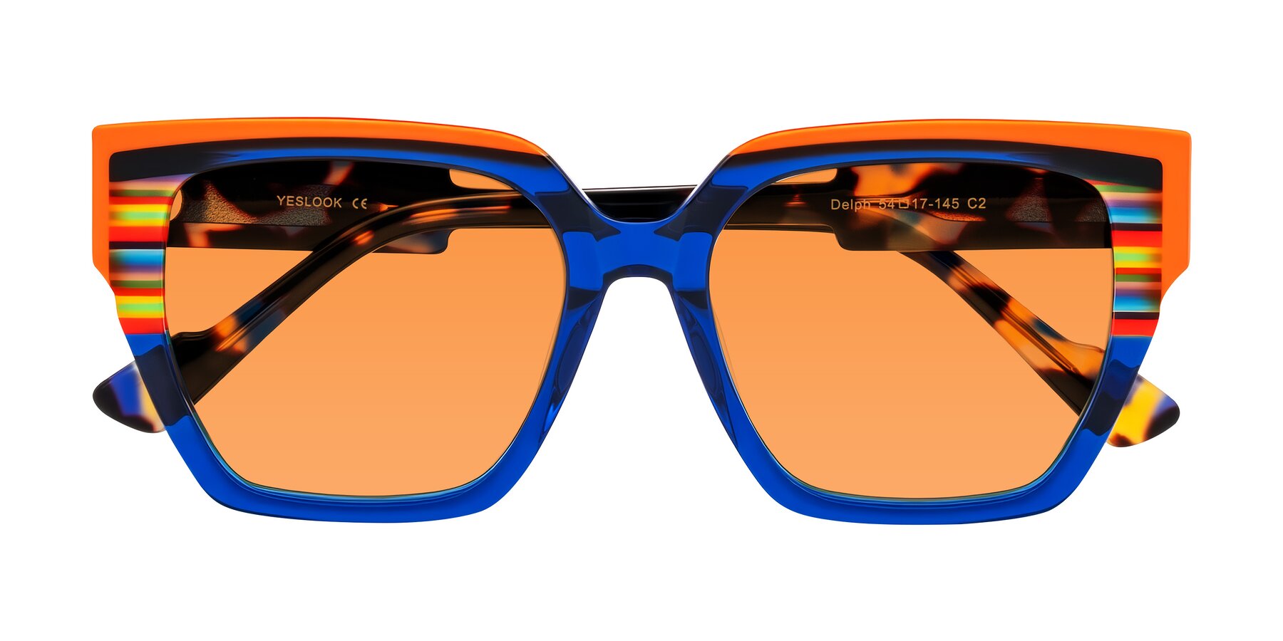 Folded Front of Delph in Cobalt Sprint with Orange Tinted Lenses
