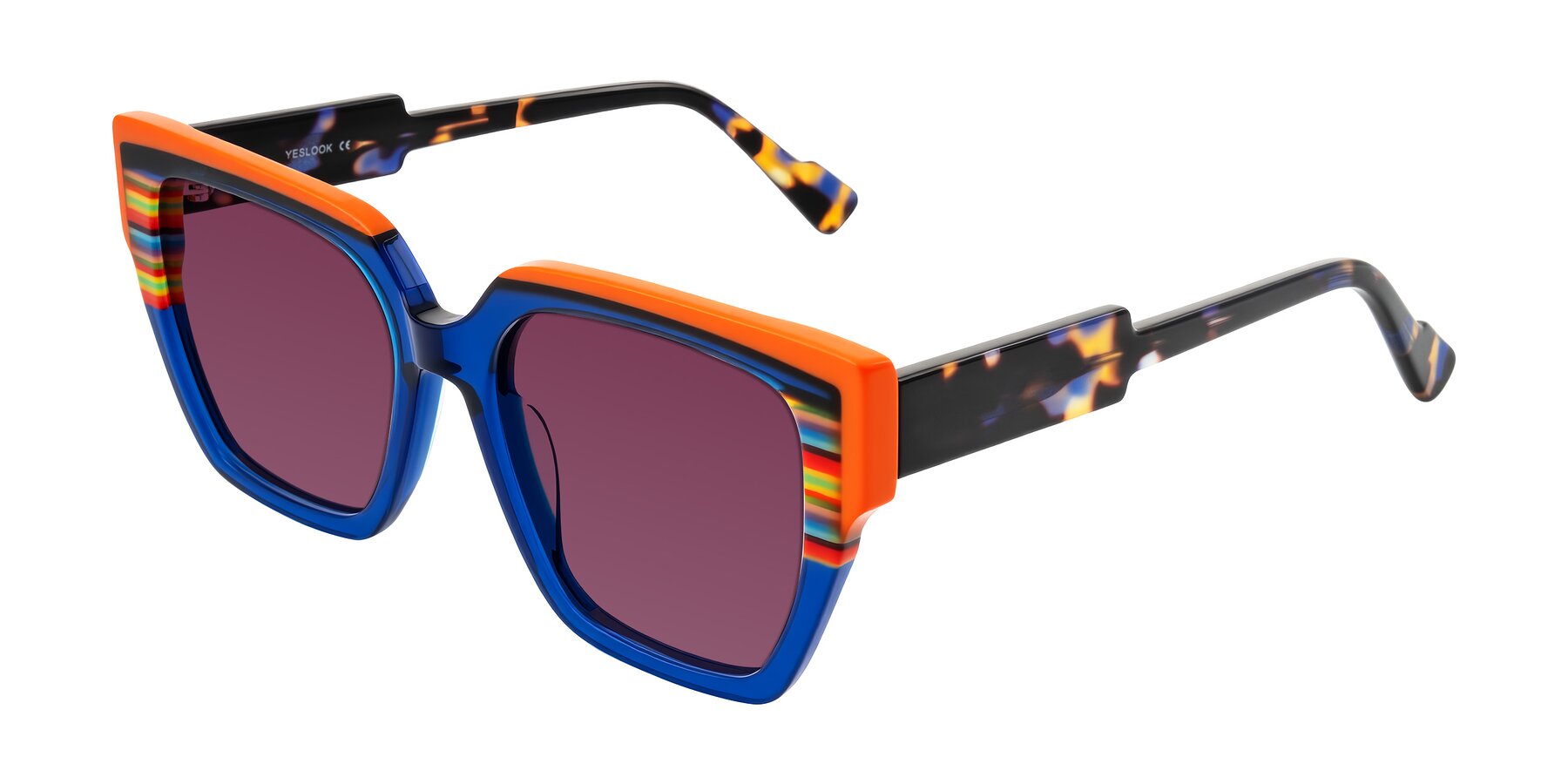 Angle of Delph in Cobalt Sprint with Wine Tinted Lenses
