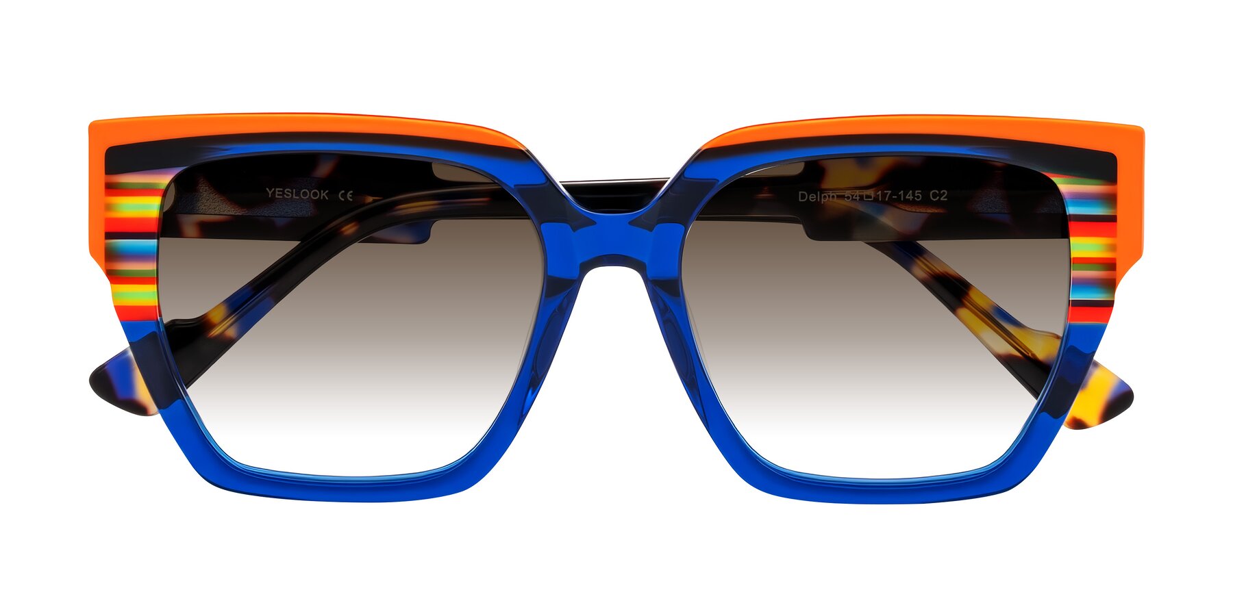 Folded Front of Delph in Cobalt Sprint with Brown Gradient Lenses