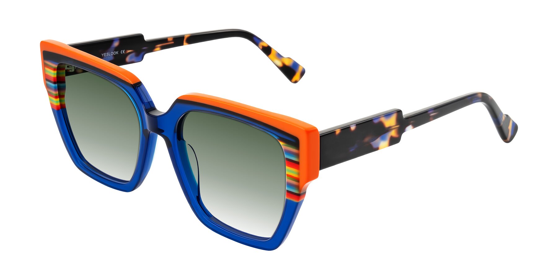 Angle of Delph in Cobalt Sprint with Green Gradient Lenses